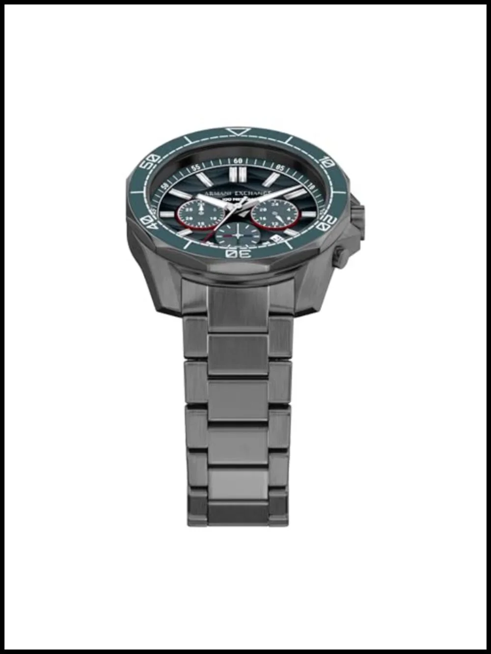 Mens Stainless Steel Chronograph Watch 100m Water Resistant Dive Inspired
